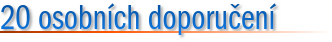 20 osobních doporučení